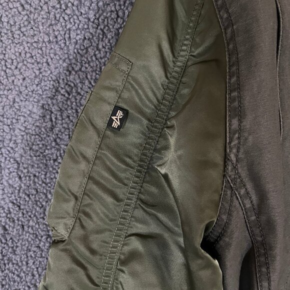 Alpha Industries Field Military Hooded Full Zip Jacket - Men's Size M - Green - Picture 9 of 14